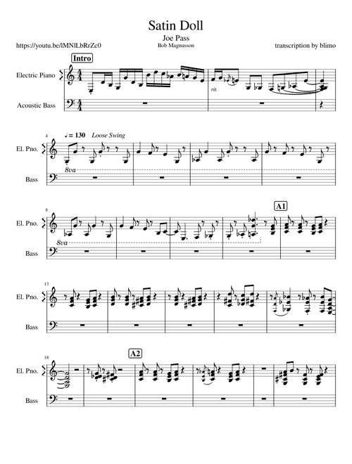 Satin Doll - Joe Pass (unfinished)