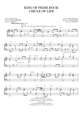 Free King Of Pride Rock (From The Lion King: Broadway Musical) by
