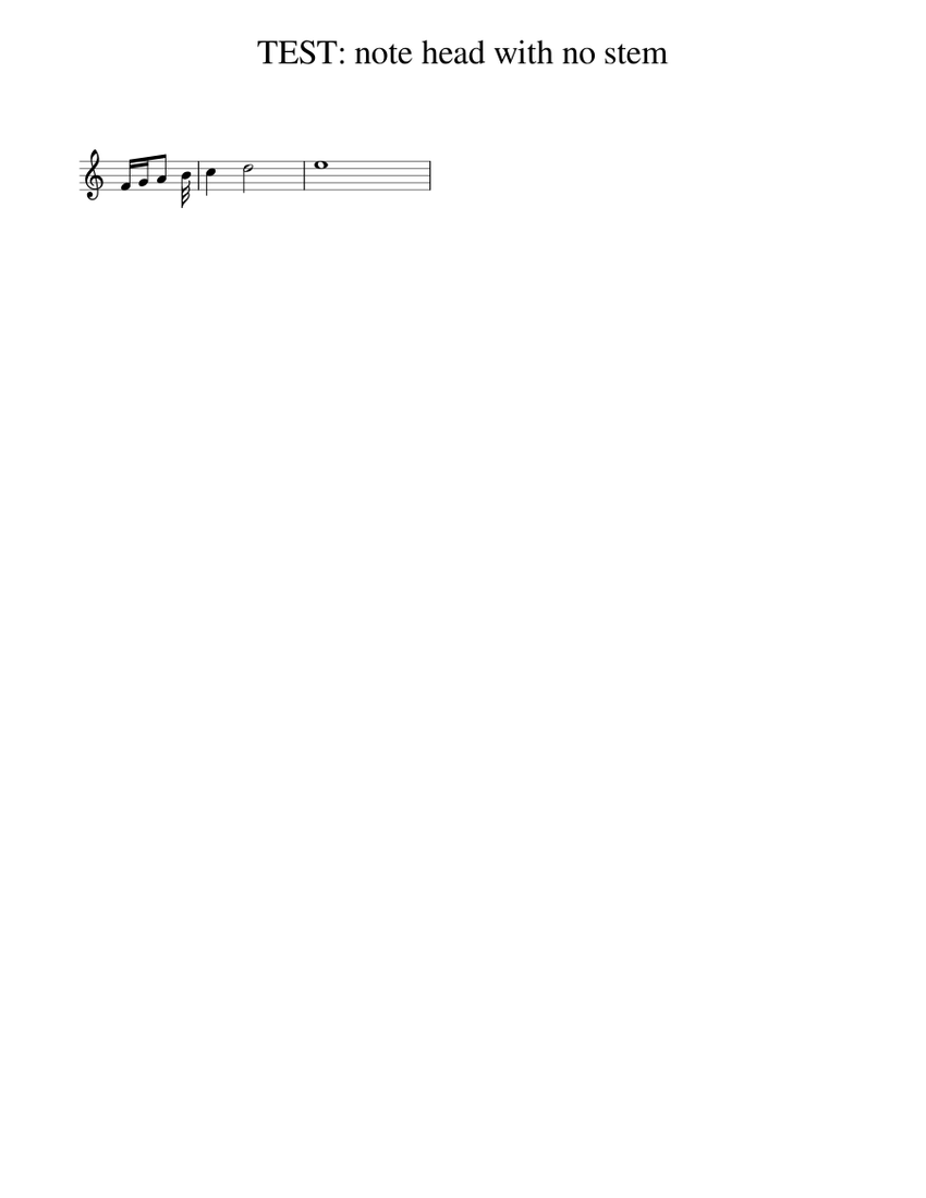 TEST: note head with no stem Sheet music for Piano (Solo) Easy ...