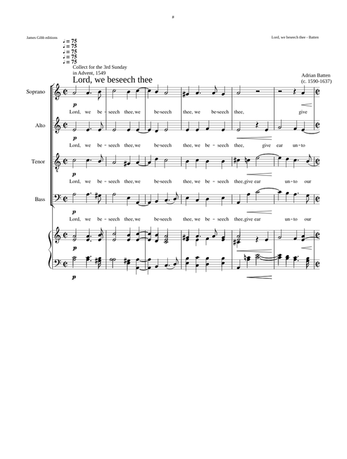 Lord, we beseech thee - Adrian Batten