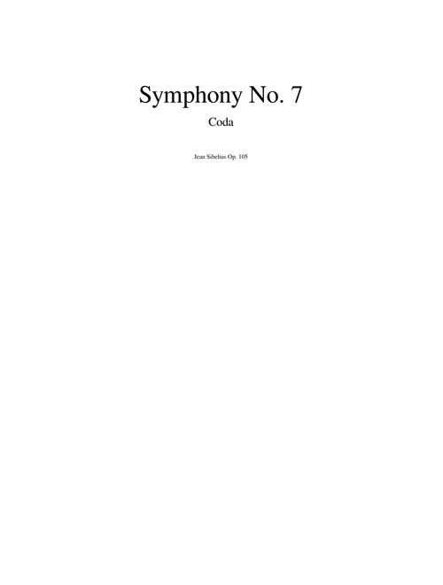 Sibelius - Symphony No. 7 Coda