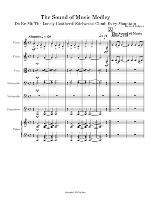 THE SOUND OF MUSIC MEDLEY – Rodgers & Hammerstein Sheet Music with