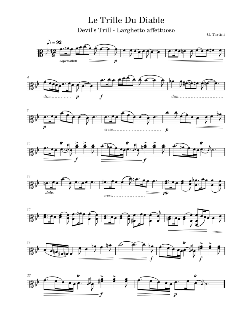 The Devil's Trill Sonata Giuseppe Tartini Larghetto affetuoso