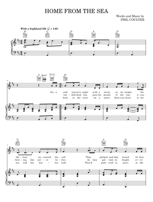 HOME FROM THE SEA - PHIL COULTER