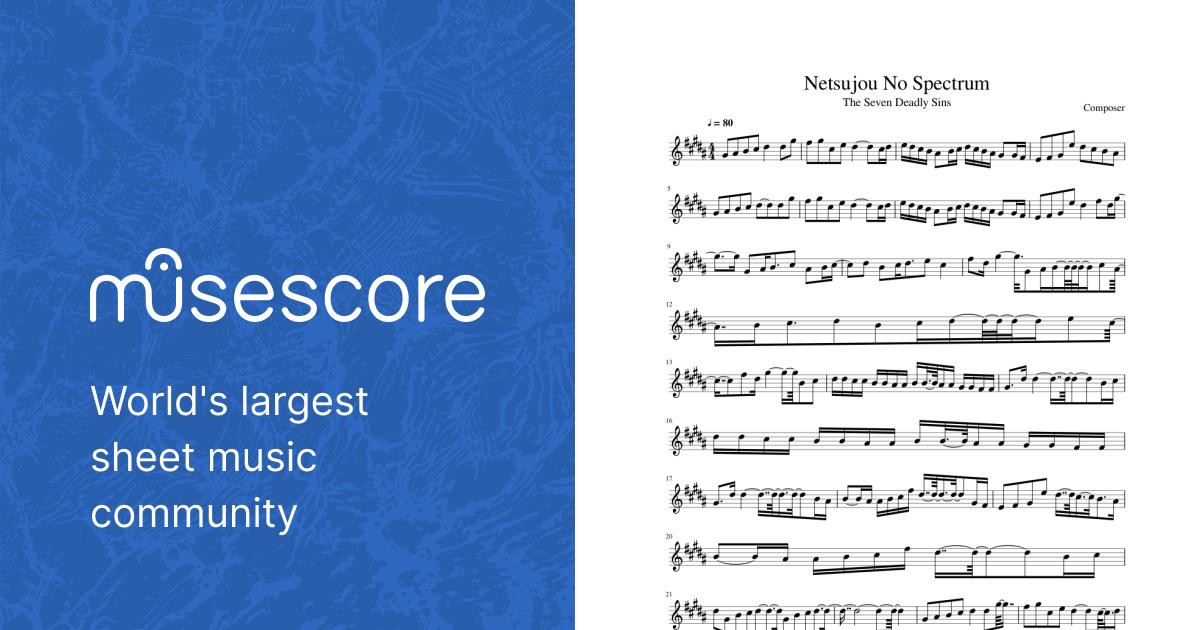 Netsujou No Spectrum Alto Sax Sheet music for Saxophone alto Netsujou No Spectrum Alto Sax Sheet music for Saxophone alto