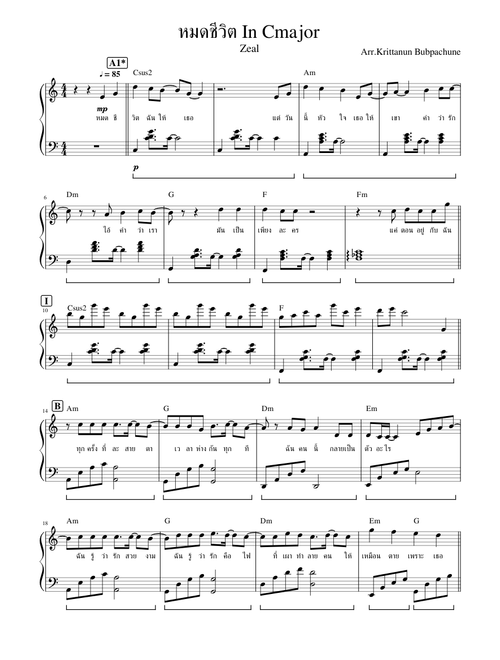 หมดชีวิต (ฉันให้เธอ) Cmajor Zeal