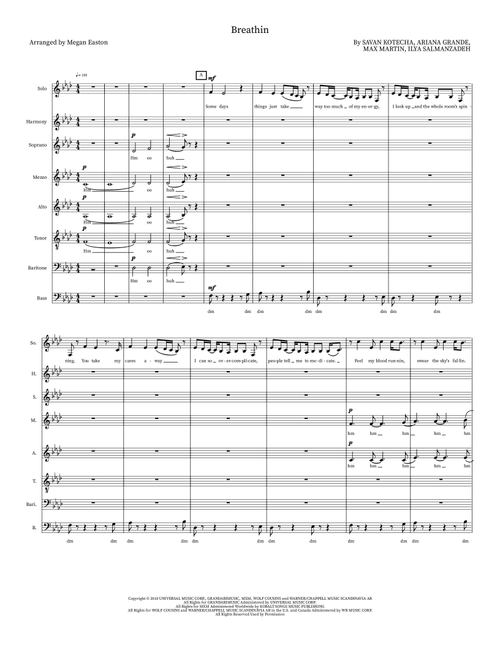 Breathin (Arr. Megan Easton) - Ariana Grande (Choral)