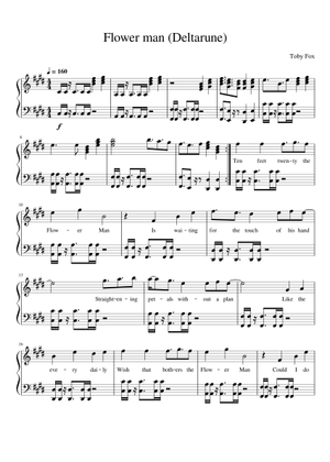 Flower Man - Toby Fox - Deltarune Chapter 5 Sheet Music for Piano (Solo ...