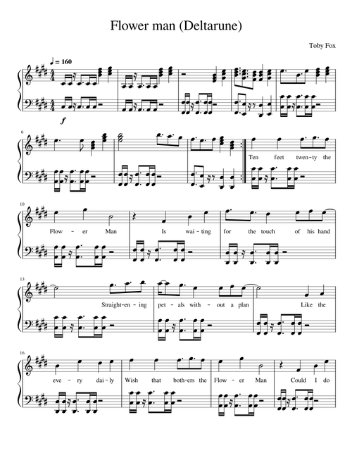 Flower Man (Deltarune) with lyrics – Toby Fox