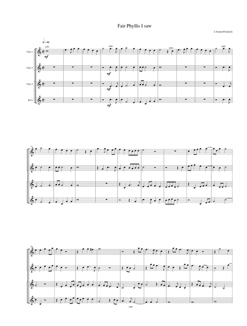 Fair Phyllis I Saw (Arr. Kenneth D. Friedrich) - John Farmer (Woodwind Ensemble)