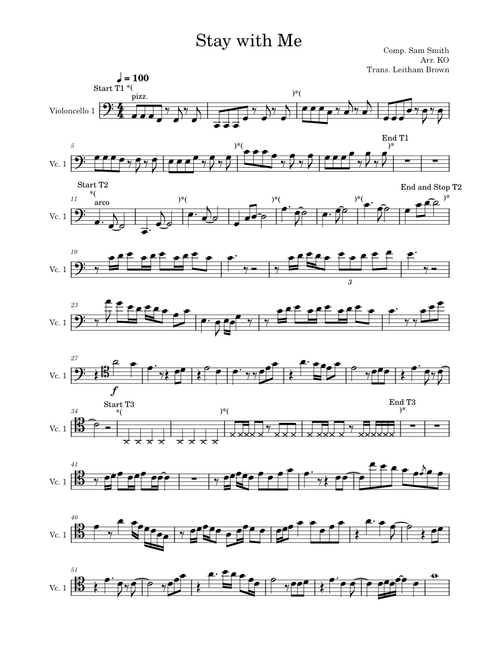 Stay with me – Cello Looping Pedal Edition