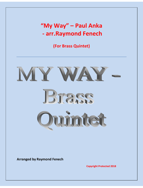 My Way (Arr. Raymond Fenech) - Elvis Presley (Brass Ensemble)