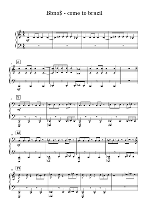 Bbno$ - come to brazil Sheet Music for Piano (Piano Duo) | MuseScore.com