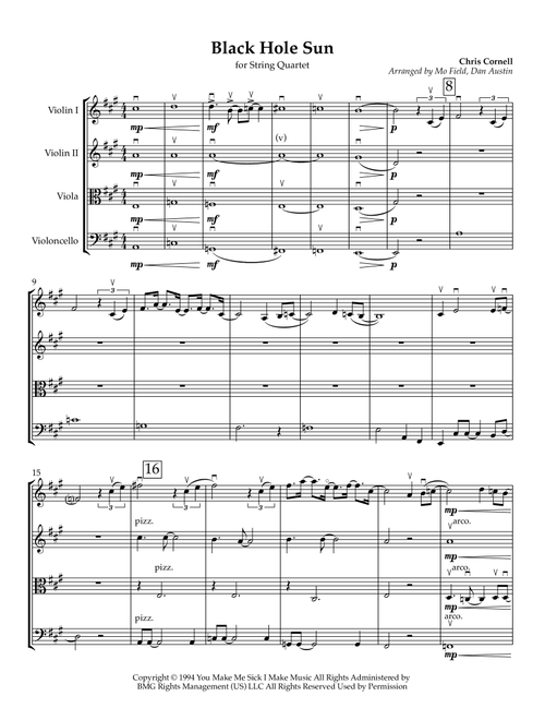 Black Hole Sun (Arr. Mo Field & Dan Austin) - Soundgarden (String Quartet)