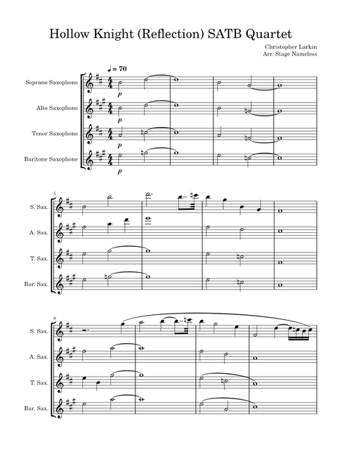 Reflection – Christopher Larkin Sax Quartet