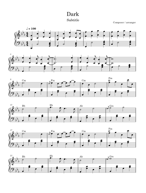 Piano solo Aolian