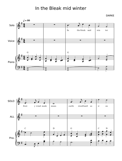 In the bleak midwinter - Gustav Holst