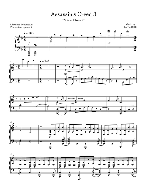 Assassin's Creed III - Main Theme – Lorne Balfe - Akmigone