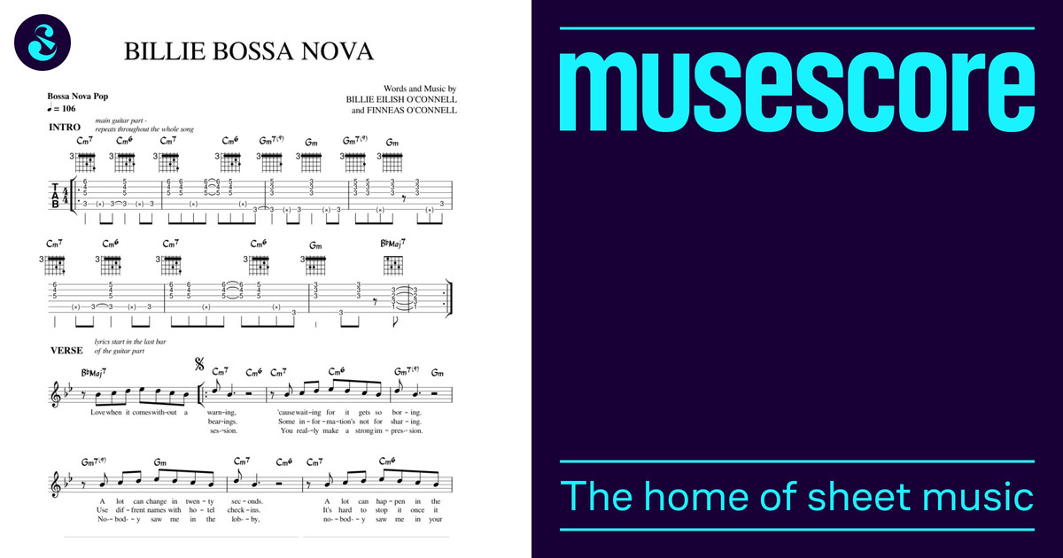 Billie Bossa Nova – Billie Eilish Sheet music for Piano