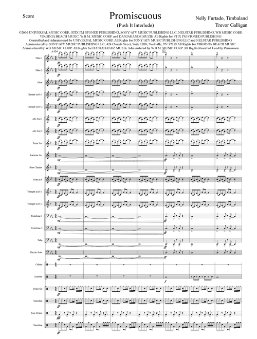 Promiscuous (Arr. Trevor Galligan) - Nelly Furtado (Marching Band)