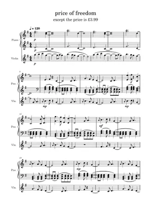 The Price of Freedom Sheet music for Violin, Viola (String The Price of Freedom Sheet music for Violin, Viola (String