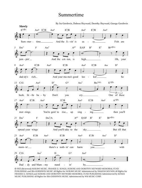 Summertime (Arr. Alex Nunes Rodrigues) - Ira Gershwin, DuBose Heyward, Dorothy Heyward (Violin Solo)