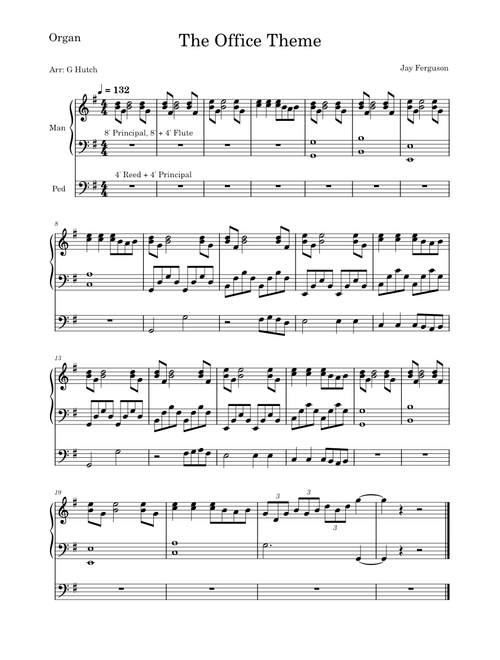 The Office Theme for Organ
