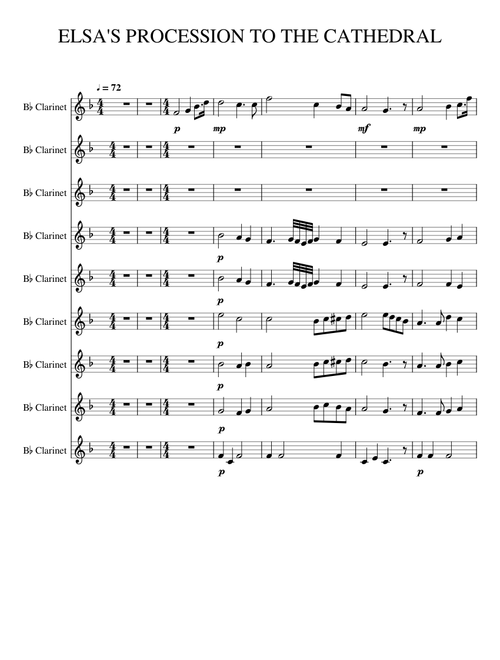 elsa's procession to the cathedral (clarinet nonet)