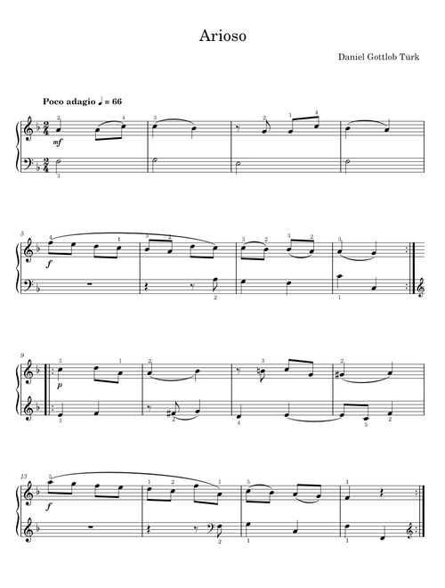 Arioso - Daniel Gottlob Türk