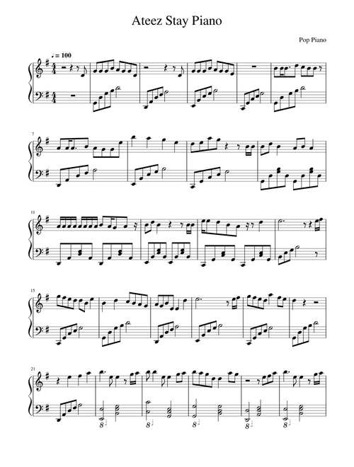Ateez Stay Piano