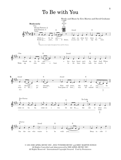 To Be With You - Mr Big (Easy Guitar)