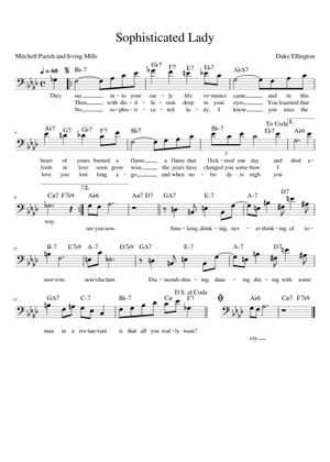 ビッグバンド楽譜「Sophisticated Lady」(絶版) ビッグバンド楽譜「Sophisticated Lady」(絶版) Sophisticated