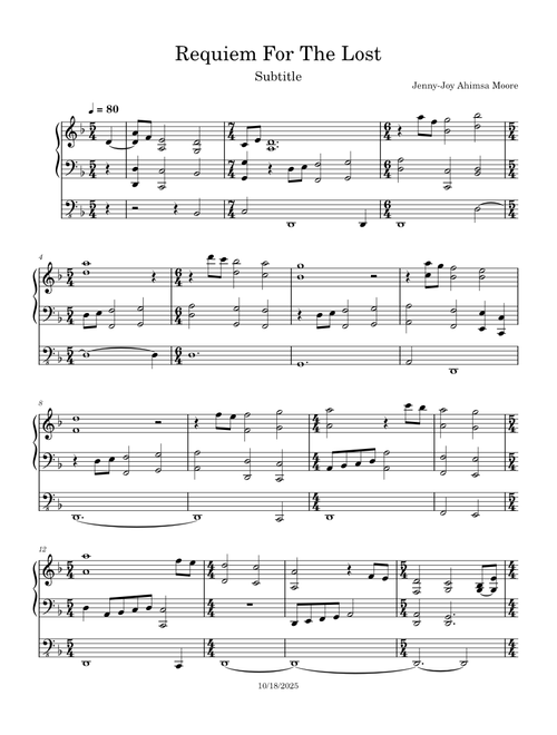 Requiem For The Lost – mooreJJ