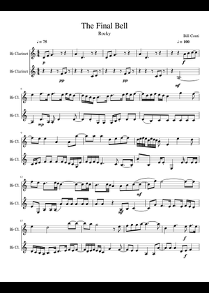The Final Bell - Bill Conti Sheet Music for Clarinet in b-flat ...