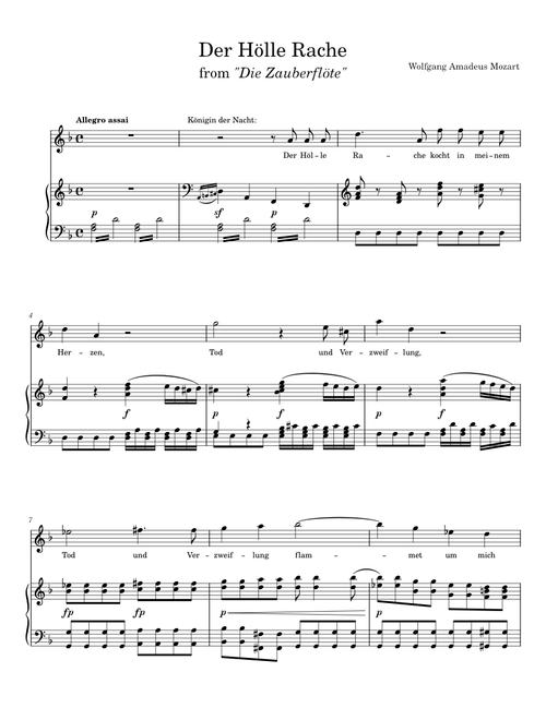 Der Hölle Rache from "Die Zauberflöte"