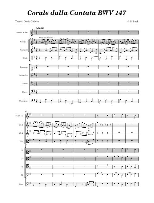 J. S. Bach - Cantate No. 147, BWV 147 corale N. 10