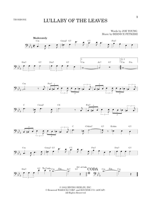 ビッグバンド楽譜「Lullaby of the Leaves」（絶版） Play Official version of Lullaby Of The Leaves Sheet Music by Joe