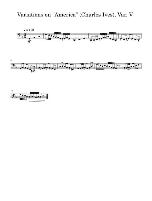 Variations on "America" (Charles Ives), Var. V