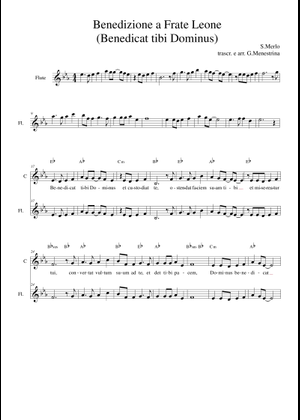 Benedicat tibi Dominum Sheet Music with Chords for Soprano, Alto, Tenor ...