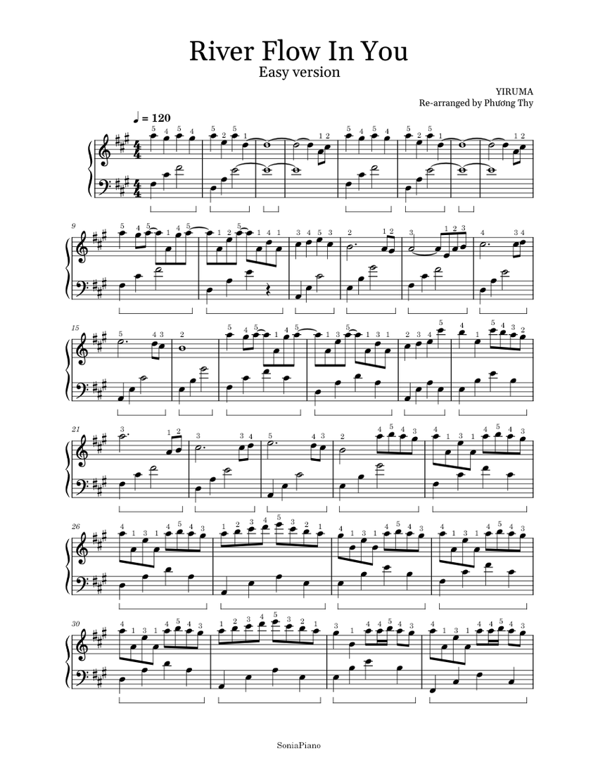 River Flows in You – Yiruma River Flow In You Easy version Sheet music