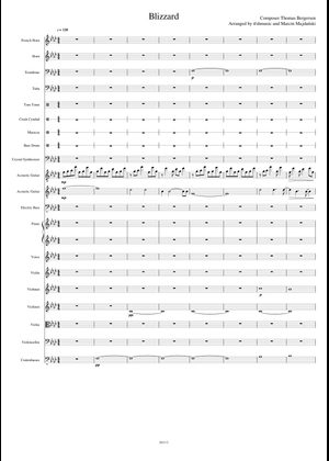 Two Steps Form Hell: Blizzard: Piano Solo with Percussion Sheet