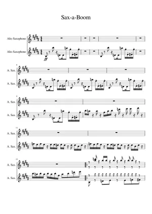 Saxaboom Jack Black's Sax-a-Boom Sheet Music for Saxophone alto, Saxophone tenor ...