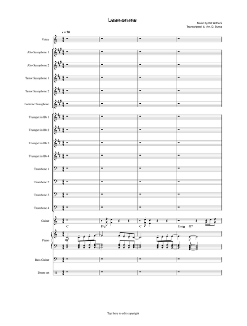 Lean on me big band