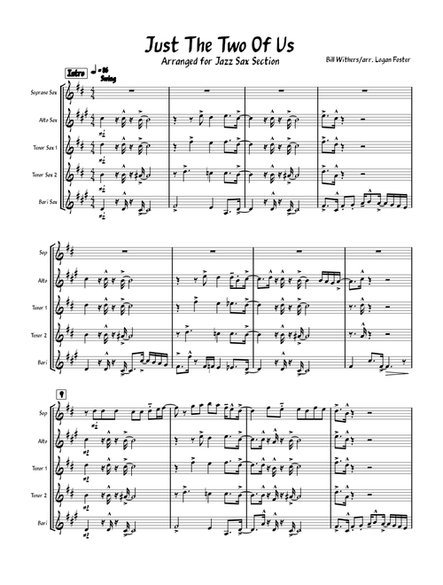 Just The Two Of Us for Sax Section