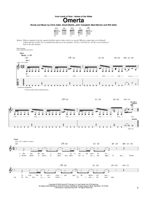 Lamb of God/Ashes of the WakeSads ギタースコア Lamb of God - Ashes