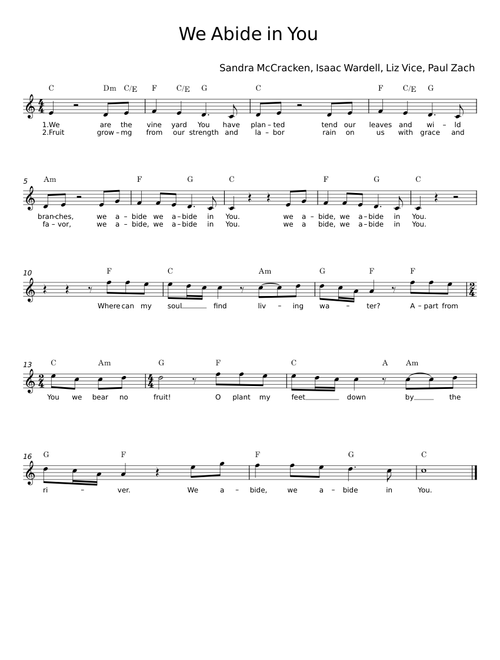 We Abide in You - Sandra McCracken