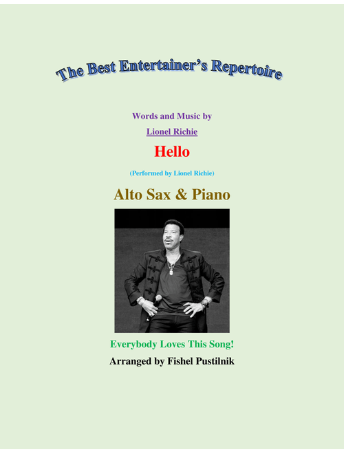 Hello (Arr. Fishel Pustilnik) - Lionel Richie (Instrumental Duet and Piano)