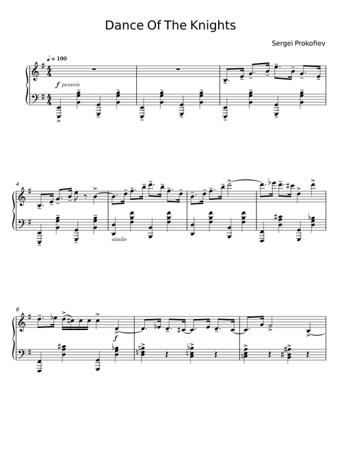 Romeo and Juliet, Op 64, No 13, Dance of the Knights - Sergei Prokofiev
