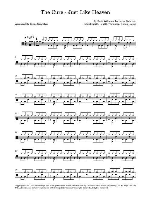 Just Like Heaven (Arr. The Ninja) - The Cure (Drums)