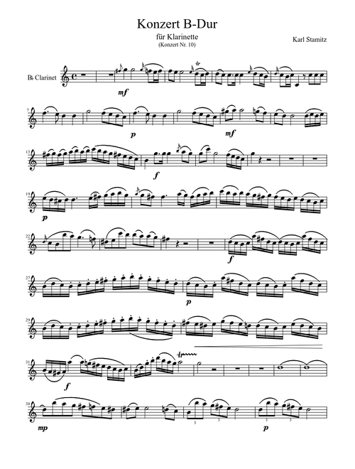 Konzert B-Dur nr. 10 Karl Stamitz